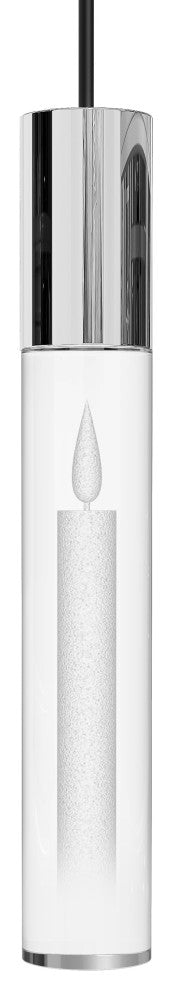 Candle 1" Acrylic Light Guide Single Pendant - 3W - Polished Chrome Socket