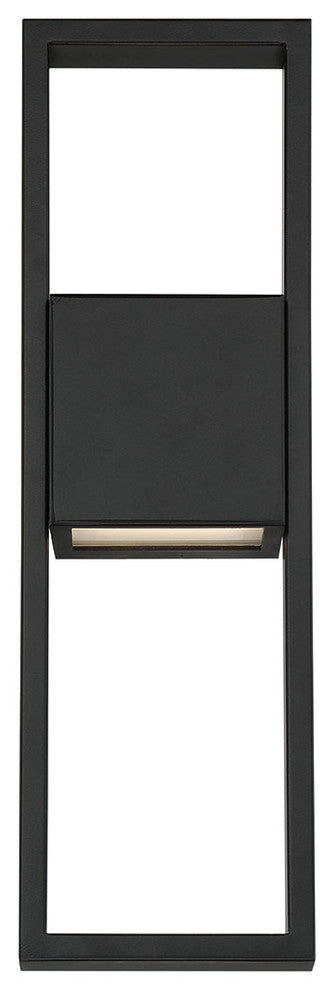 Archetype 18" Centered LED Indoor & Outdoor Wall Light 3000K, Black