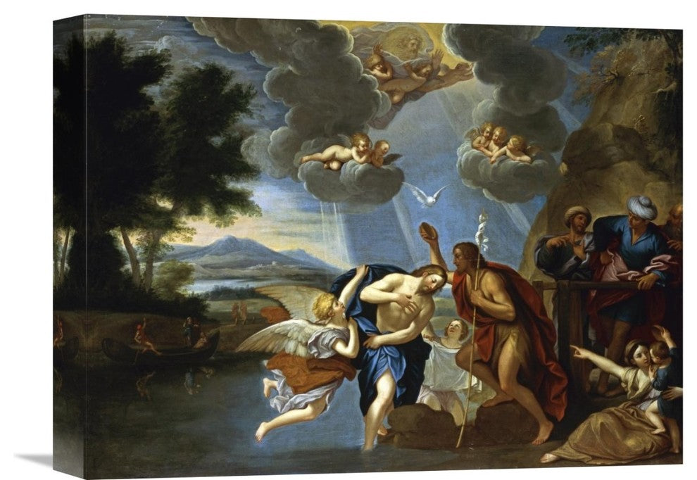 "The Baptism of Christ" Canvas Giclee by Circle of Francesco Albani, 16"x12"