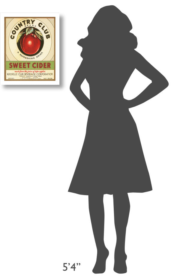 "Country Club Sweet Cider" Digital Paper Print by Retrolabel, 15"x18"