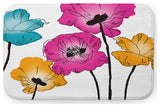 24" x 17" Popping Poppies Bathmat, Pink
