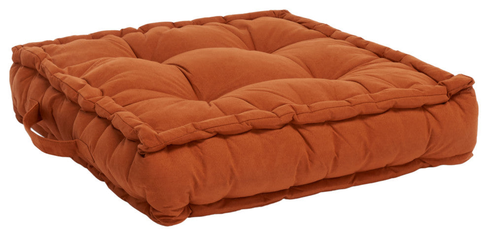 Safavieh Gardenia Floor Pillow, Rust, 18"x18"