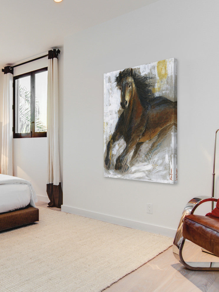 "Storm" Painting Print on Wrapped Canvas, 30x45