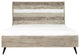 Benzara BM282099 Wood Modern King Platform Bed, Metal Angled Legs Slatted, Brown