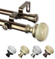 Creola 13/16" Double Curtain Rod Antique Brass