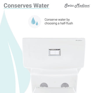 Classe One-Piece Toilet Dual Flush 0.8/1.28 GPF, Glossy White