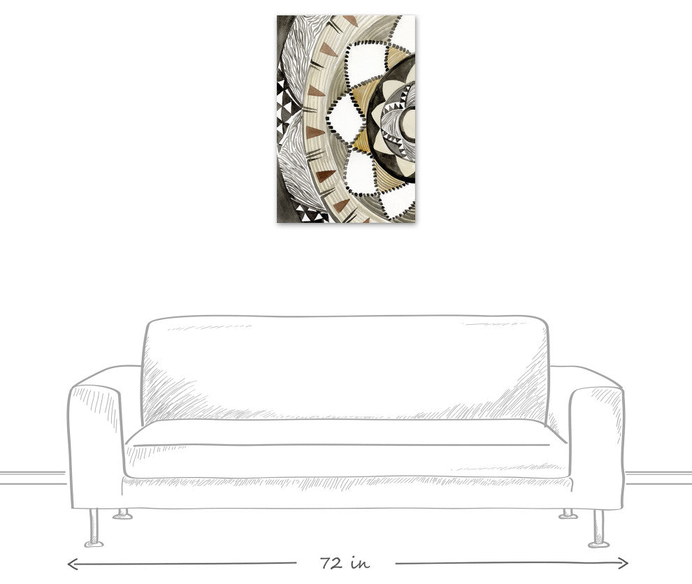 Abstract Tribal Basket 20x30 Canvas Wall Art