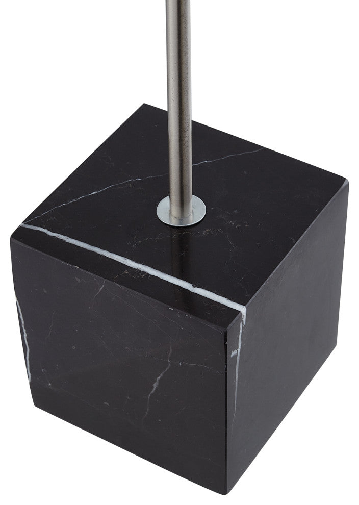 Inspired Home Harmonee Table Lamp, Marble Stone Base, Stainless Steel