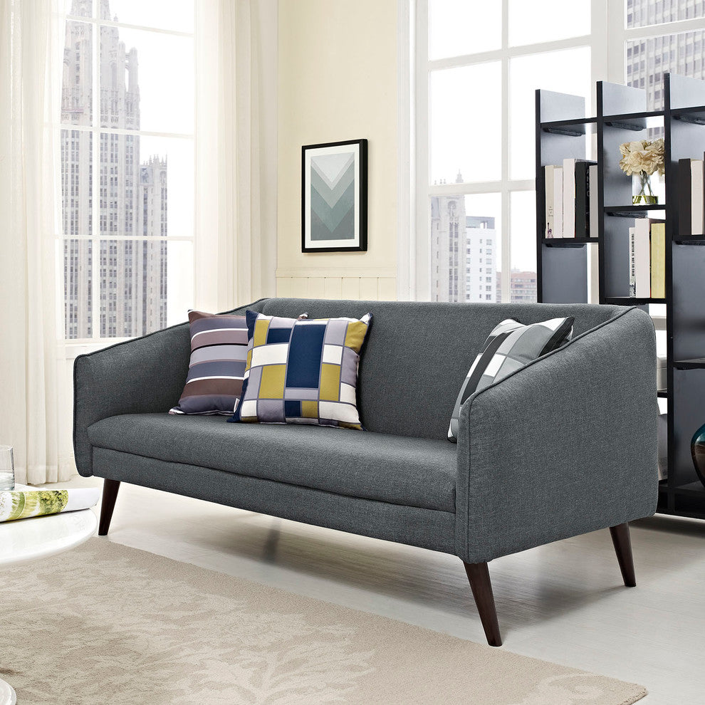 Modern Gray Slide Upholstered Sofa