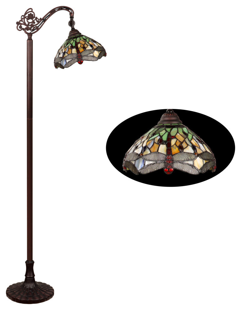 Anisoptera Purity 1 Light Reading Floor Lamp 11" Shade