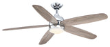 52" Indoor LED Ceiling Fan with Remote Control, Reversible Motor