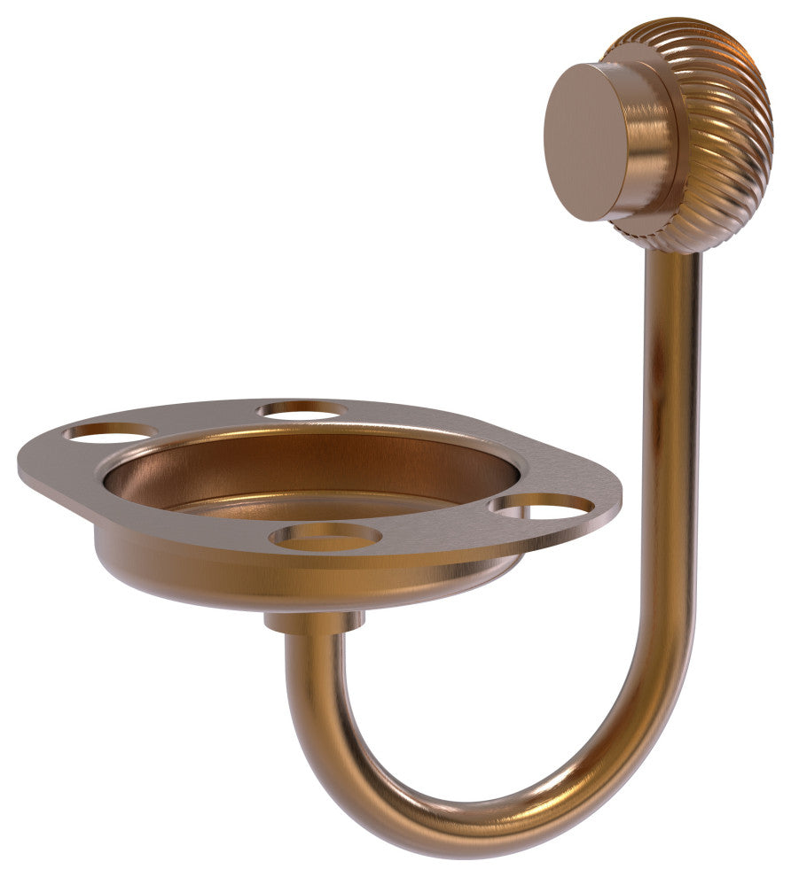 Venus Toothbrush Holder With Twist Accents, Brushed Bronze