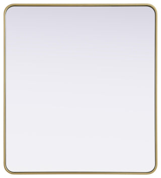 Home Living Contour Metal Rectangle Mirror 36x40, Brass