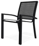 Kendall Sling Stackable Outdoor Dining Chair, Collect Charcoal/Black