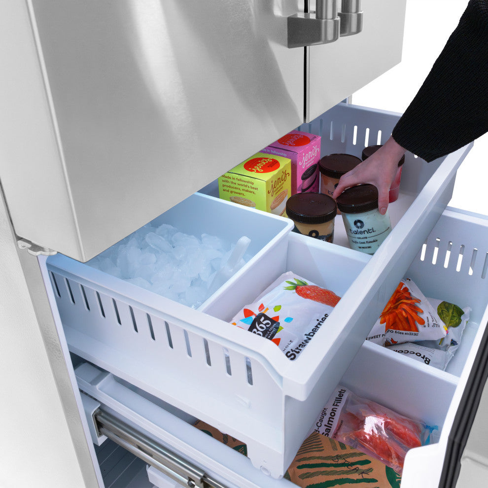 ZLINE 36" Standard Depth Refrigerator, Stainless With Water Dispenser RSM-W-36