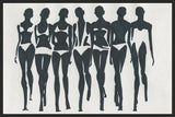 "Bikini Style" Floater Framed Painting Print on Canvas, 60"x40"