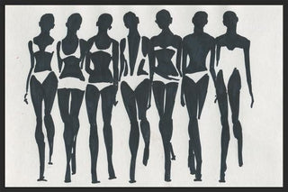 "Bikini Style" Floater Framed Painting Print on Canvas, 60"x40"
