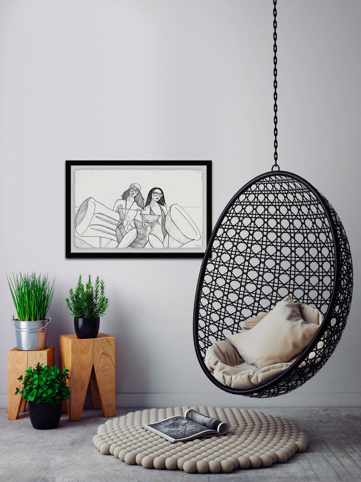 "Floaters" Framed Painting Print, 45"x30"