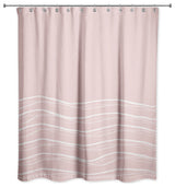 Wavy Lines On Blush 71x74 Shower Curtain