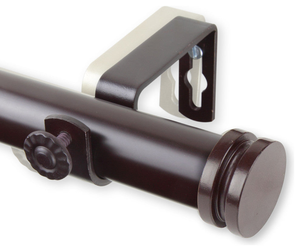 Lid 1" Curtain Rod, Mahogany, 28"-48"