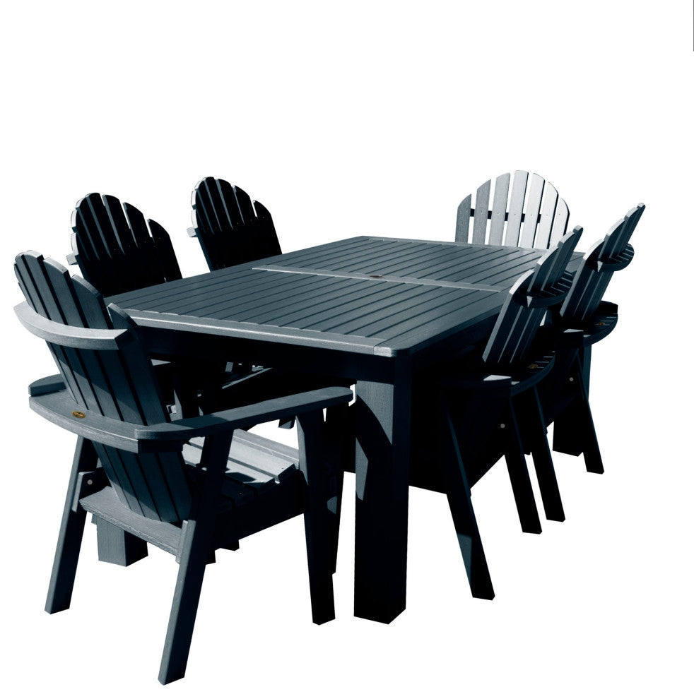 Muskoka 7-Piece 42x84 Dining Set, Weathered Acorn, Federal Blue