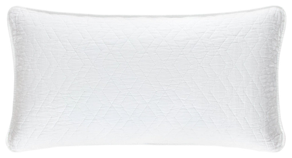 Birdie White Quilted Sham