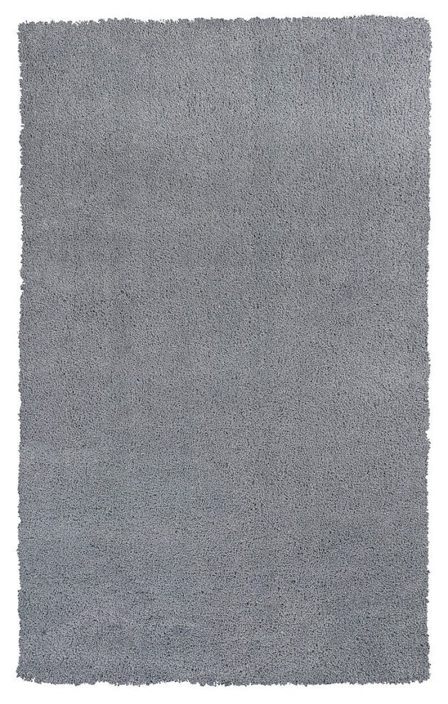 KAS Bliss 1557 Grey Shag Area Rug, 8' x 11'