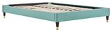 Harlow Queen Performance Velvet Platform Bed Frame-Mint