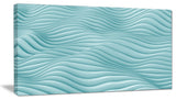 "Fractal Rippled Blue Waves" Abstract Art Canvas Print, 32"x16"