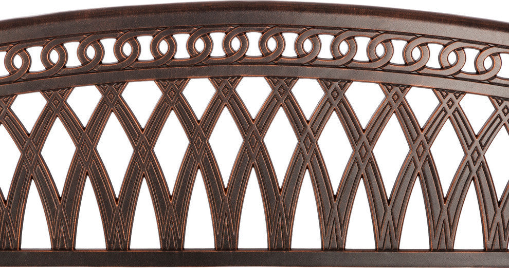Simone Cast Aluminum Patio Bench