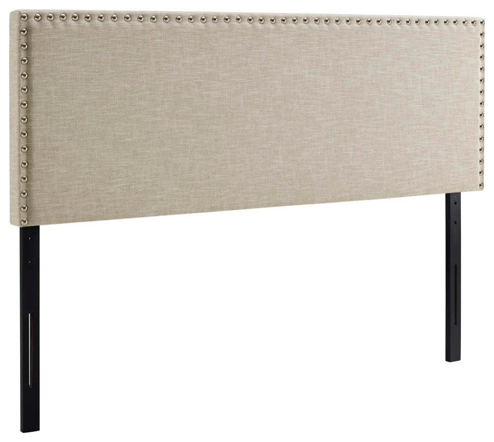 Modway Phoebe King Upholstered Fabric Headboard Beige