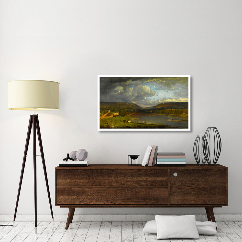 "On the Delaware River, 1861-1863" Digital Paper Print by George Inness, 46"x28"