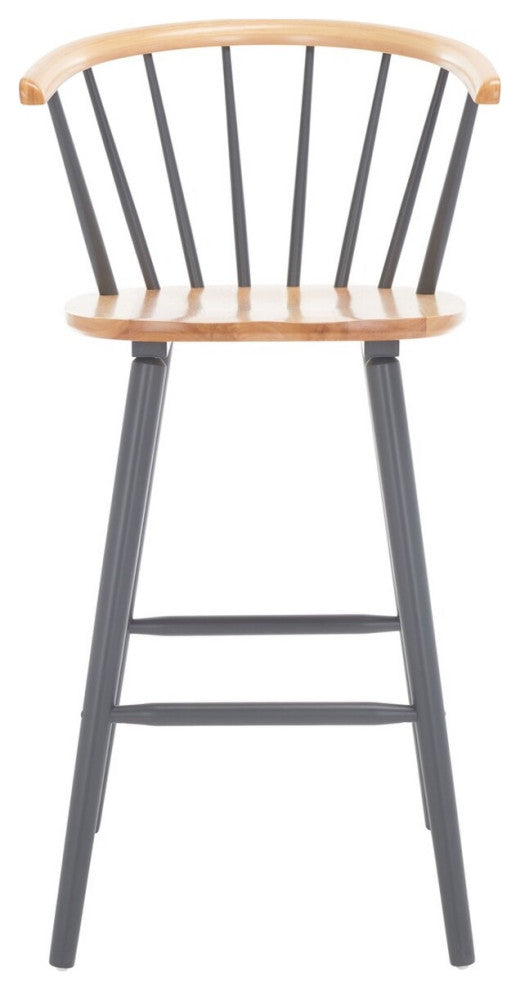 Safavieh Blanchard Bar Stool, Natural/Grey