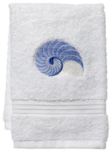 Terry Guest Towel, Striped Nautilus, Blue