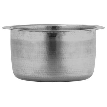 Nantucket Sinks RS15-SSMF 15-Inch Hand Hammered Round Stainless Steel Bar Sink
