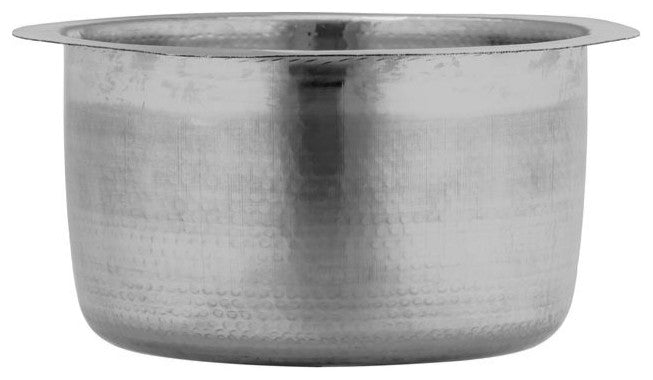 Nantucket Sinks RS15-SSMF 15-Inch Hand Hammered Round Stainless Steel Bar Sink