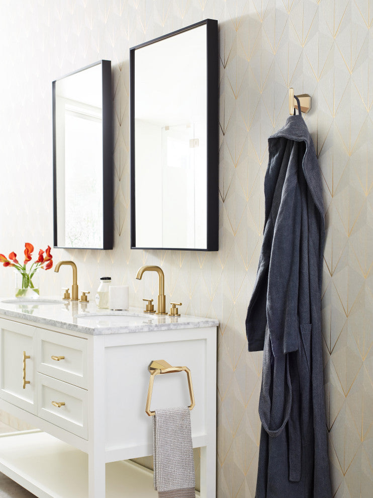 Amerock St. Vincent Contemporary Towel Ring, Champagne Bronze