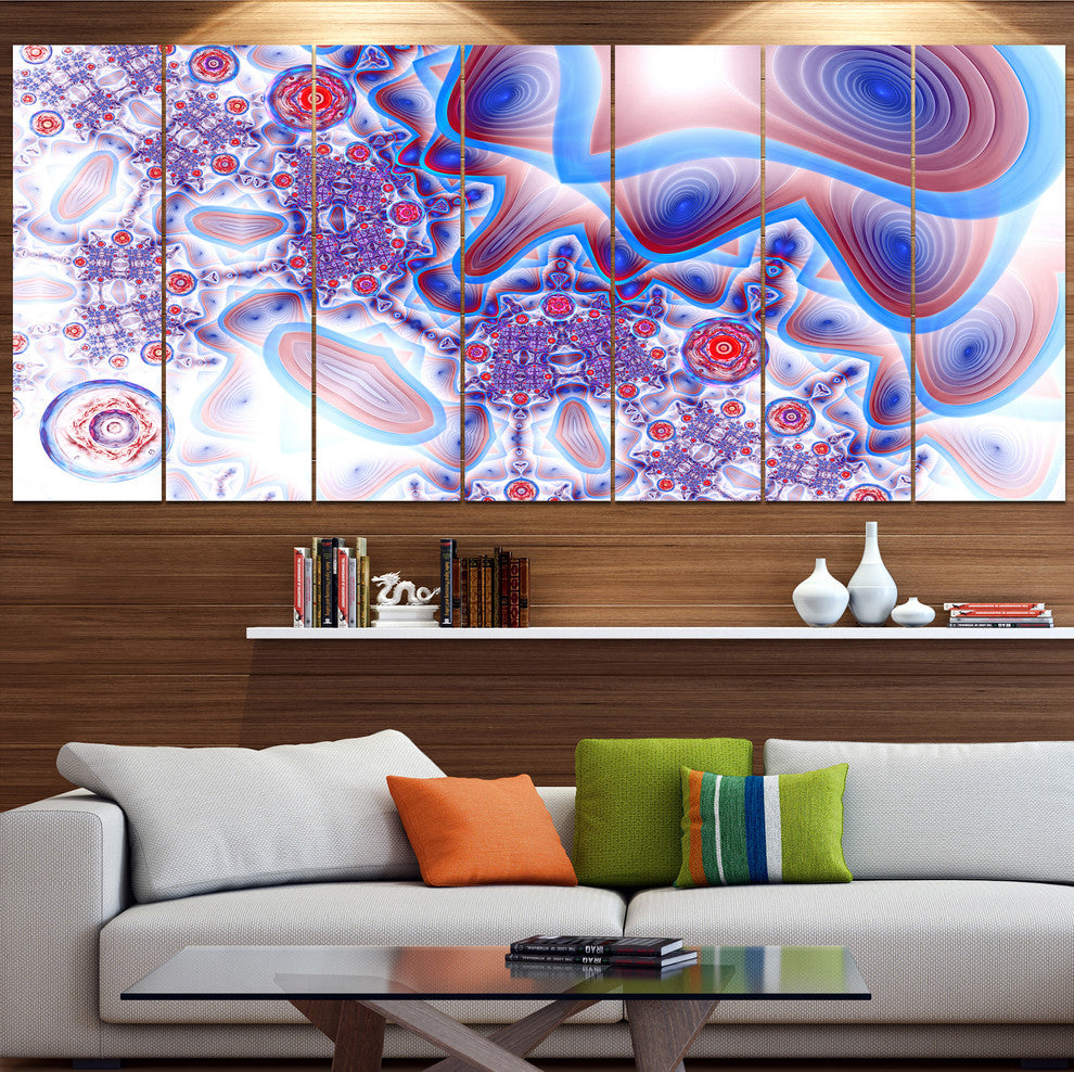 Beautiful Extraterrestrial Life Cells, Floral Canvas Print, 83"x32", 7 Panels