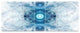 Light Blue Fractal Pattern, Abstract Wall Art Canvas, 83"x32", 7 Panels