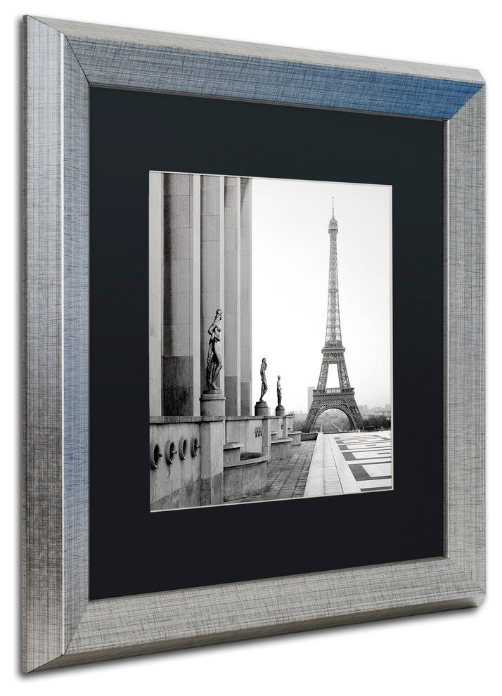 Alan Blaustein 'Tour Eiffel 5' Art, Silver Frame, Black Mat, 16x16