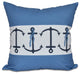 Anchor Stripe, Stripe Print Pillow, Blue, 18"x18"