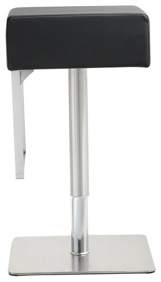 TOV Furniture Seville Black Stainless Adjustable Barstool