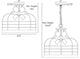 3 Light Industrial Chandelier Farmhouse Wood Cage Pendant Light