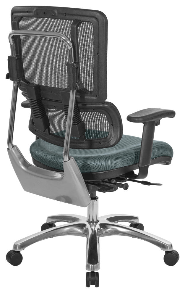 Vertical Black Mesh Back Chair, Gray Mesh