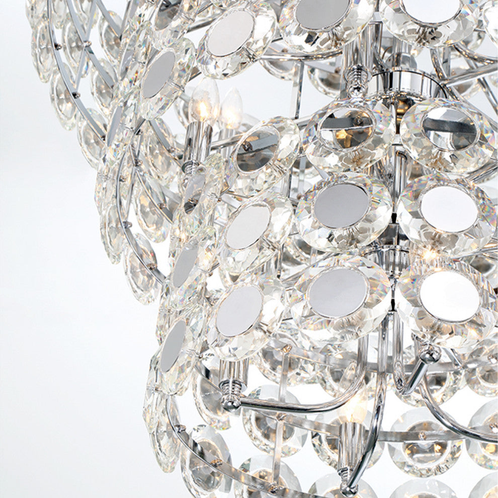 Perrene 24-Light Chandelier, Chrome