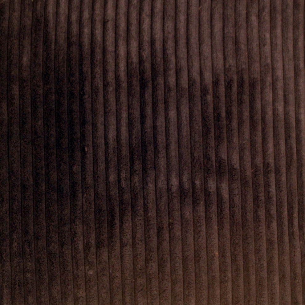 Pillow Decor - Wide Wale Corduroy 18 x 18 Throw Pillows, Dark Brown