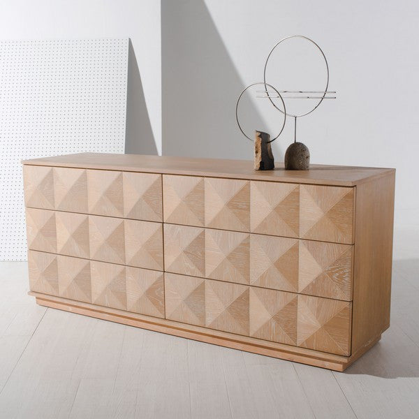 Safavieh Couture Patty 6 Drawer Dresser, Natural