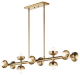 Palta 48" 10 Light Linear Chandelier, Champagne Bronze