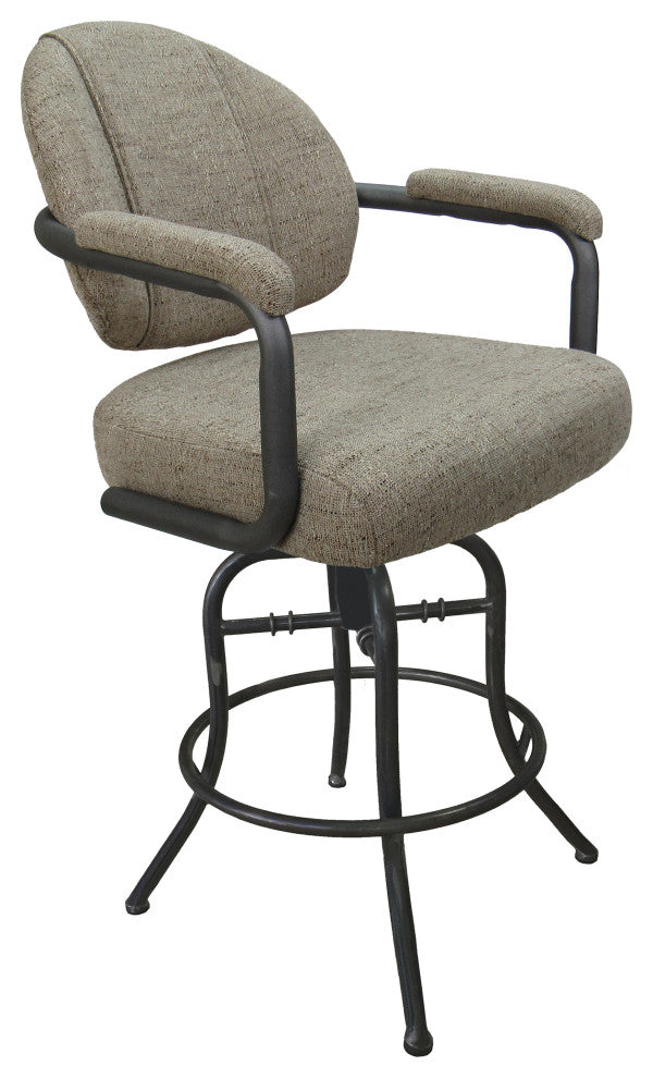 Swivel Tilt Metal Counter 26" 30" Bar Stool M-70, Hemsath Driftwood - Gray, 26"