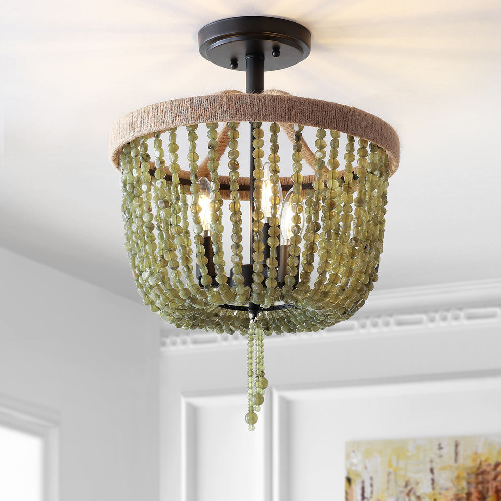 Safavieh Davin Flush Mount, Black